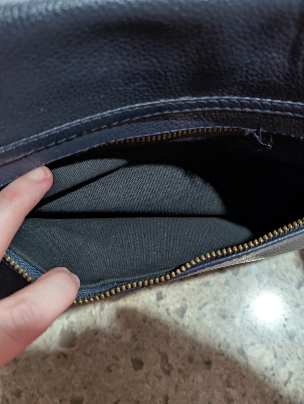 The Wanderers Traveler Co Marseille Crossbody Clutch - Navy - Picture 9 of 12